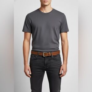 Brighton Men’s Distressed Leather Work Belt Brown